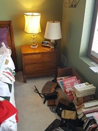Dixie MCM bed, dresser with mirror, and nightstand. 