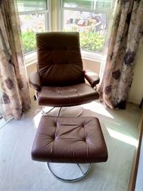 Chair and ottoman $60
