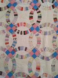 Wedding ring quilt, $125