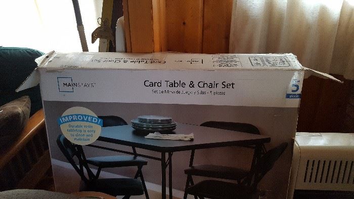 New in box Card table set