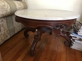 Victorian rosewood marble top table