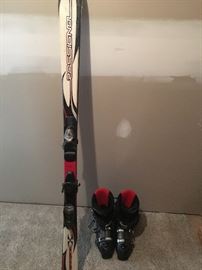 Mens skis and boots