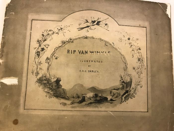 Illustrations of Rip Van Winkle designed and etched by Felix O. C. Darley, 1848