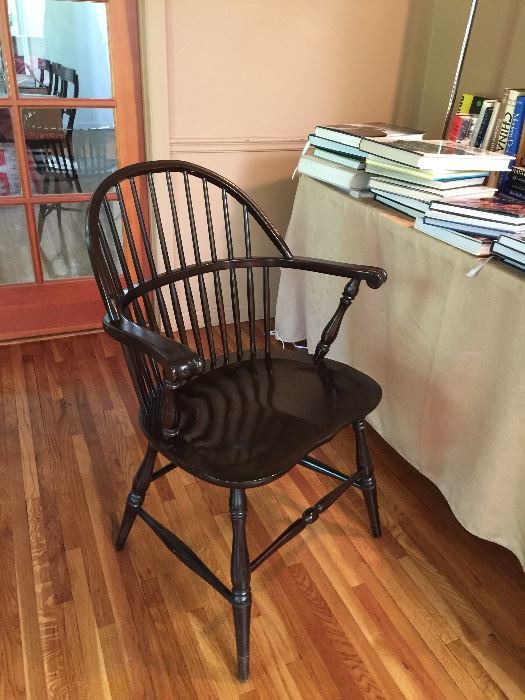 Two windsor chairs.