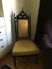 Gothic style side chair.