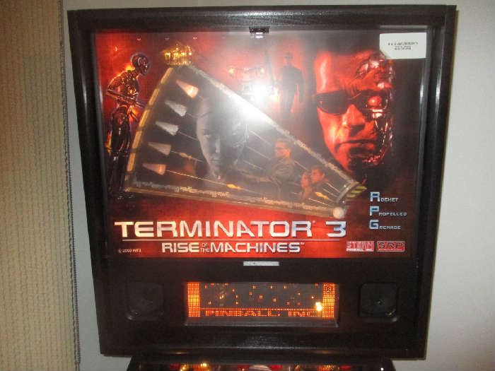 Terminator 3, rise of the Machines, pinball game, arcade game