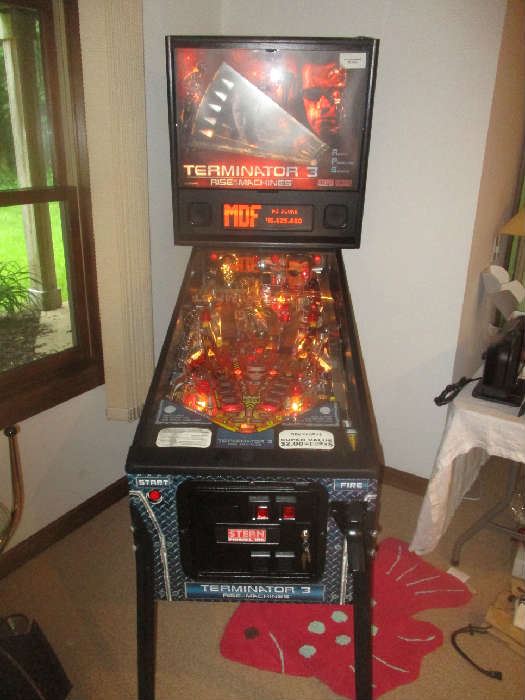 Terminator 3, rise of the Machines, pinball machine, arcade game