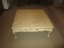 Marble top coffee table