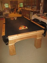 Outstanding pool table with pool balls