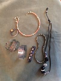 Tons and tons of jewelry. Vintage and trendy