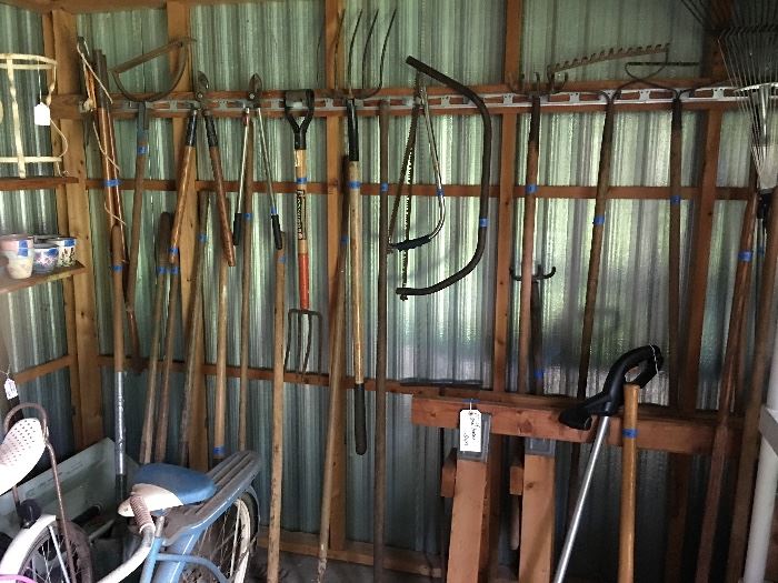 Lots and lots of gardening tools