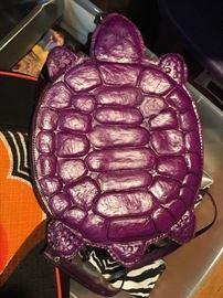 Fabulous purple turtle hand bag