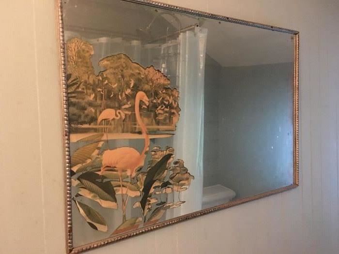 This flamingo mirror is too wonderful