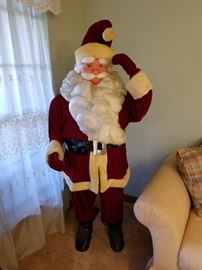 Almost life size Harold Gale Santa store display - animated, works great!  1960's.