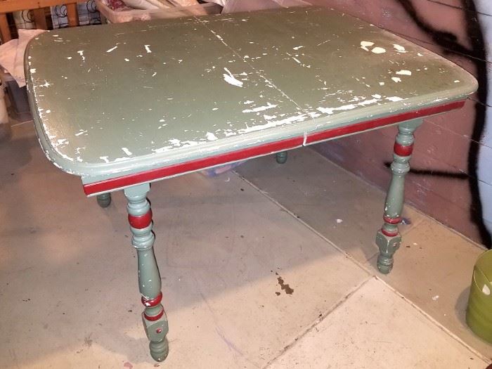 Painted vintage kitchen table