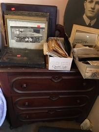 Antique dresser and vintage photos
