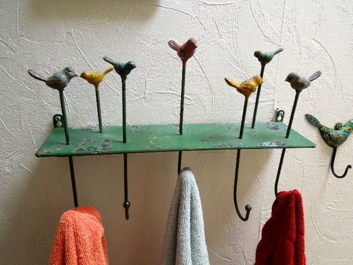 Unique bird hook hanging shelf