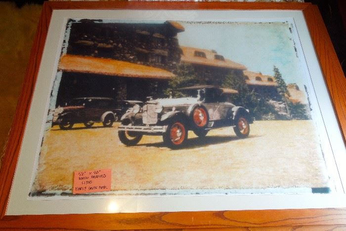 52" x 40" framed digitized tinted photo of early Grove Park Inn.