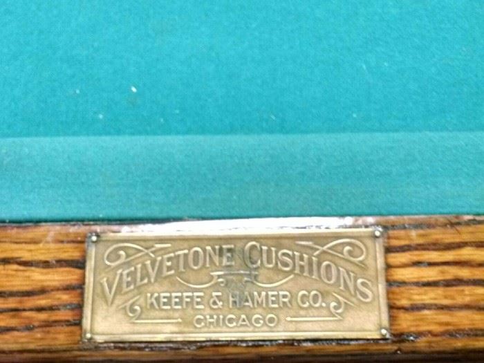 Antique Keefe & Hamer pool table. Could be smashing with a little TLC