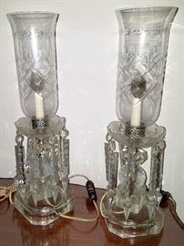 Vintage crystal lamps