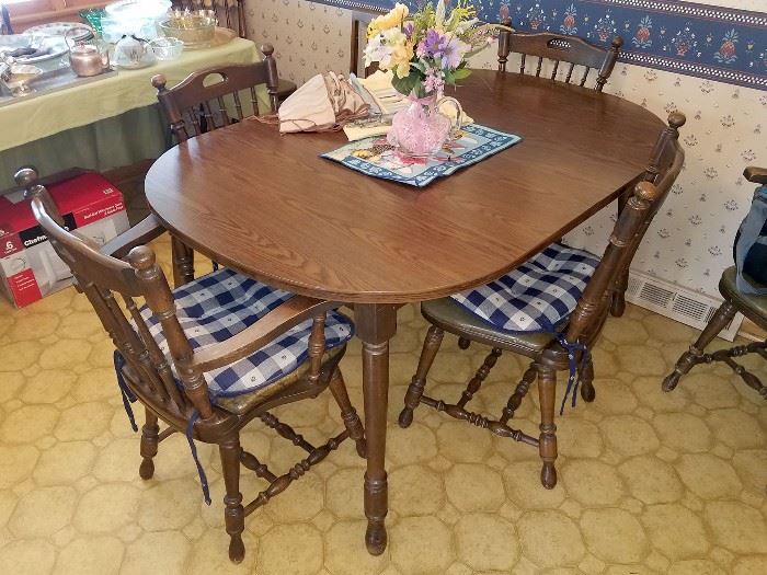 Kitchen table and six chairs