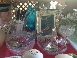 Glassware, Sterling Silver Candleabra