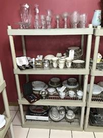 Lenox China, Heisey Orchid Pattern Stemware, Lenox Vase, Waterford Decanter, Noritake China