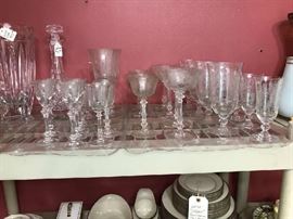 Heisey Orchid Pattern Stemware