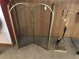 fireplace screen & tools