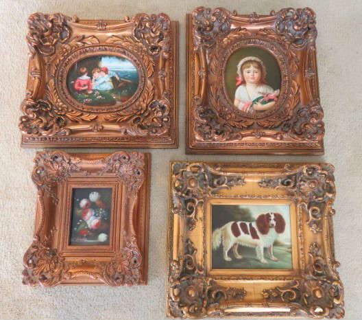 Victorian Ornate Gilt Framed Canvas Prints 
