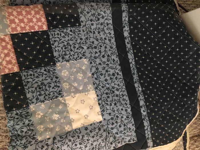 Blue and pink quilt