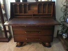 Antique English Oak Secretary 