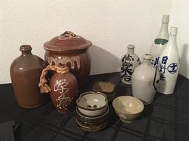Antique Jugs and Saki Jars