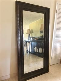 Incredible Rustic Wide Framed Tall Beveled Mirror