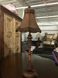 Rattan Look Table Lamp