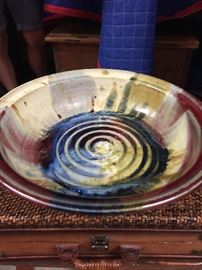 Ceramic Signed Potters Wheel Bowl