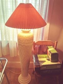Tall Floor Lamp / Ceramic Base - approx. 48" tall