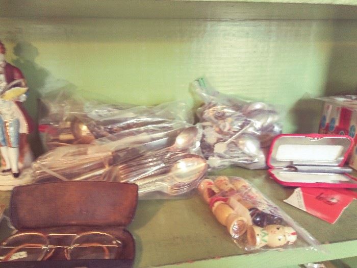 VINTAGE SPOON COLLECTIBLES / EYE GLASSES /FIGURINES & MORE