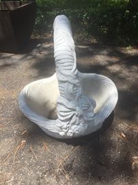 Concrete flower basket $25