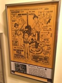 1960s-70s folk, classical, country concert posters