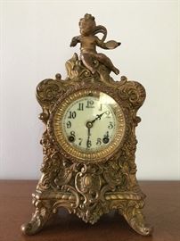Dore bronze Ansonian “The Arts” clock