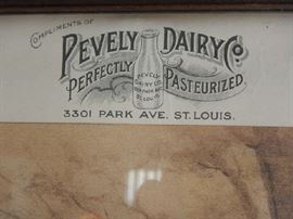 PEVELY DAIRY ADVERTISING CALENDAR 1911