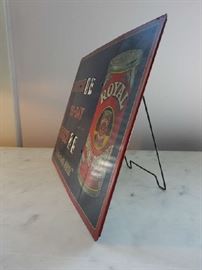 ROYAL BAKING POWDER TIN LITHO ADVERTISING/PRICING BOARD