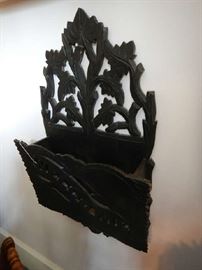 CARVED WALL POCKET
