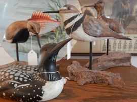 HAND CARVED SHORE BIRDS SIGNED