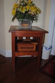 side table with granite insert