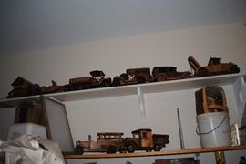Assorted handmade cars