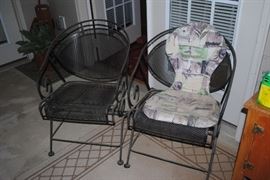 metal outdoor chairs that rock