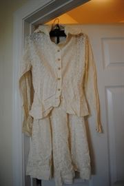 2 pc eyelet outfit with pearl buttons - Stunning!