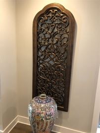 One of three matching very large wall mirrors